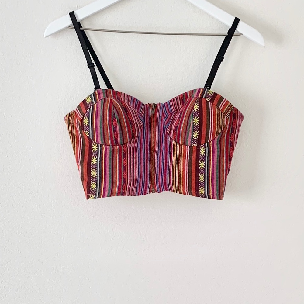 Striped cropped tank